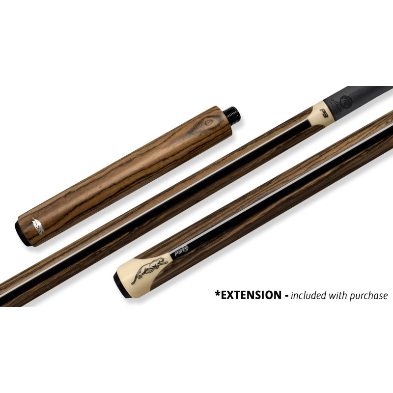 Predator Black P3 Pool Cue with Leather Luxe Wrap