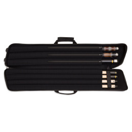 Predator Sport Black Soft Pool Cue Case - 3 Butts x 4 Shafts